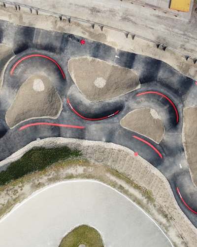 The Velosolutions Pump Track at Mellowpark in Berlin, Germany.