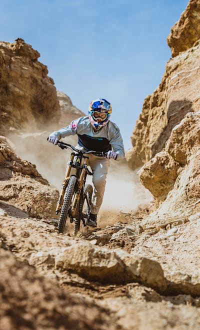 Gee Atherton during the filming of Ridgeline V: Kazakhstan.