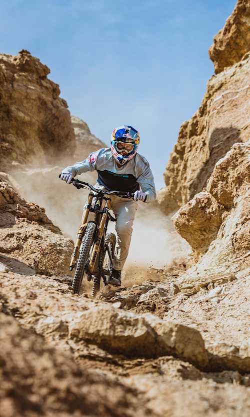 Gee Atherton during the filming of Ridgeline V: Kazakhstan.