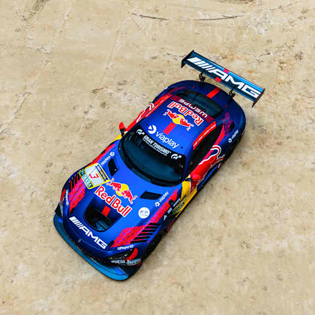 The striking Red Bull Team Abt (DTM) race car revealed in Meppen, Germany, on March 5, 2026, as Max Verstappen prepares for the ADAC RAVENOL 24h Nürburgring 2026 season