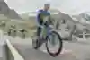 An amateur rider tackles the Stelvio pass in Nothern Italy.