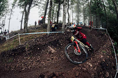 Myriam Nicole rides on Schwalbe's Dirty Dan tyres