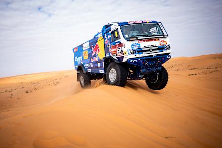 Anton Shibalov (RUS) of Team KAMAZ-Master races during stage 06 of Rally Dakar 2020 from Ha il to Riyadh, Saudi Arabia on January 10, 2020.
