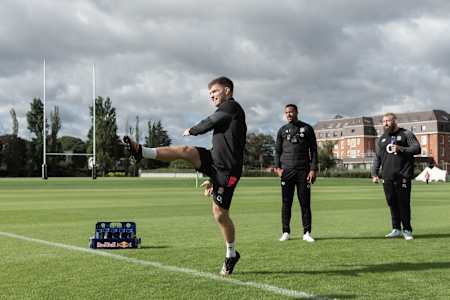 A Red Bull training session on the beach with Team England