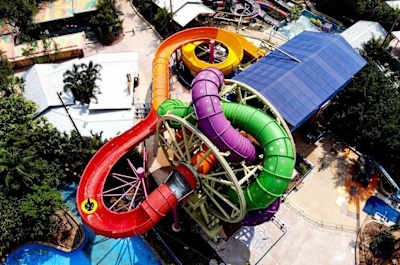Slide Wheel is the world's first rotating waterslide