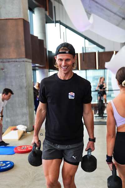 Piotr Komorowicz in the gym.