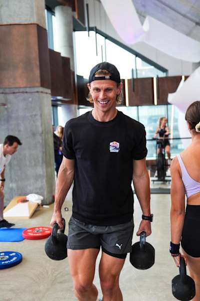 Piotr Komorowicz in the gym.