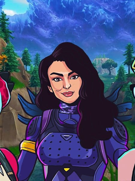 xChocoBars, Valkyrae og Dakotaz som deres favorittkarakterer fra Fortnite