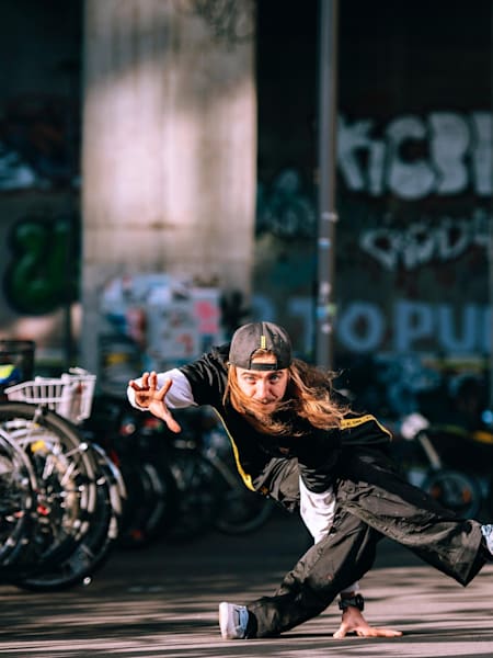 Uzee Rock of Ukraine poses for a portrrait prior to the Red Bull Bc One World Final in Zurich, Switwerland on September 25th, 2018.