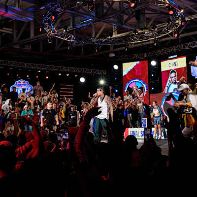 Chang performs at the finals of Red Bull Final South America 2024 in the Dominican Republic on August 10, 2024