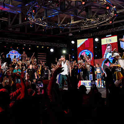 Chang performs at the finals of Red Bull Final South America 2024 in the Dominican Republic on August 10, 2024