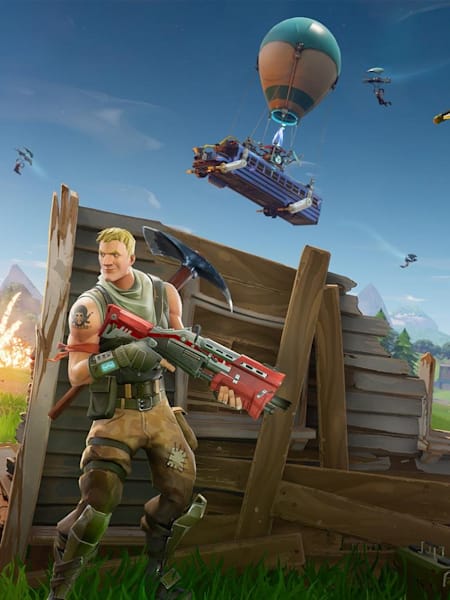 A screenshot of players in the video game Fortnite.