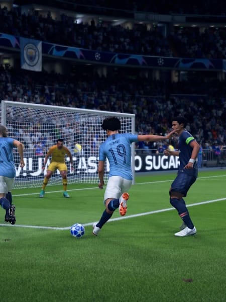 Leroy Sané en acción en la juego FIFA 19.
