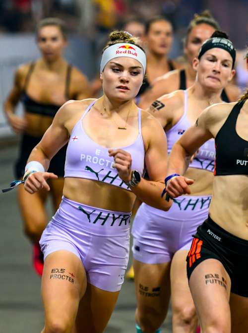 Lucy Procter competing during the HYROX World Championship in Stockholm, Sweden on June 19, 2026.