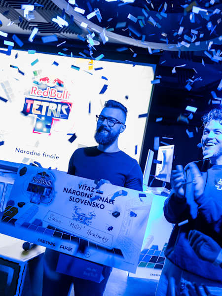 Víťaz Red Bull Tetris® národného finále v klube Kácečko, 22. november 2025.