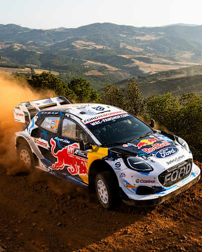 Munster Grégoire (NDL) and Louka Louis (BEL) are seen competing during the World Rally Championship Greece in Lamia, Greece on September 7, 2024