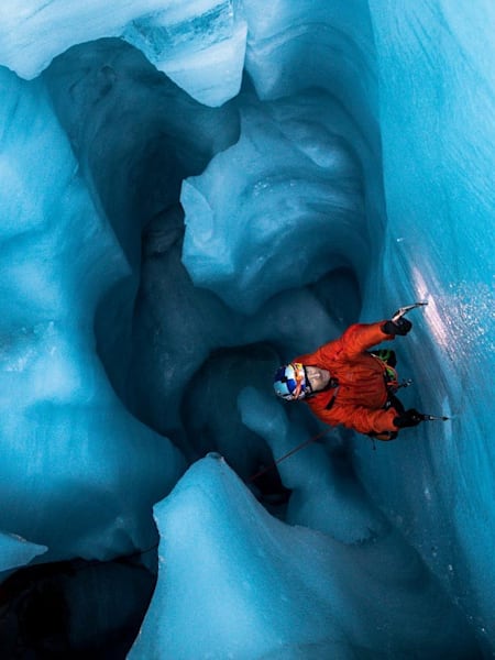 Will Gadd ice climbing in Canada.