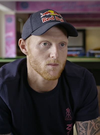 English Cricketer Ben Stokes is seen during filming of the Rajasthan Royals documentary series on Red Bull TV in Jaipur, India on March 30, 2019.