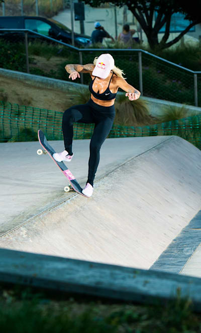 Leticia Bufoni performs in Barcelona, Spain on July 7th, 2023.