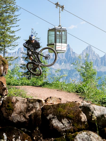 Rene Wildhaber im Bikepark Flumserberg