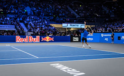 Stefanos Tsitsipas at the 2023 Erste Bank Open ATP Tournament in Vienna 