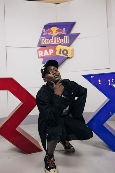 Buddy on set at Red Bull Rap IQ