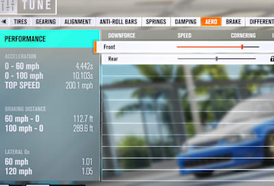 Increasing downforce improves the handling