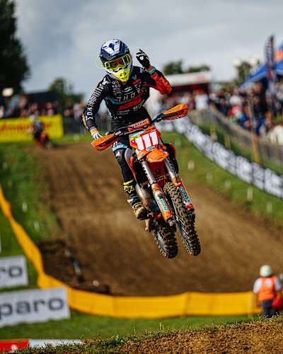 A rider competes at ADAC MX Masters – Motocross