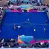 Team USA vs Netherlands seen at the Red Bull Four 2 Score World Final in Leipzig, Germany on September 14, 2024