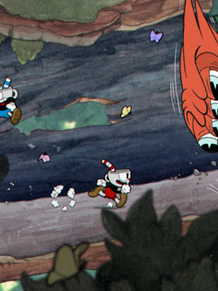 A screenshot showing characters from Cuphead