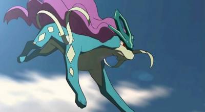 The Pokémon Suicune.