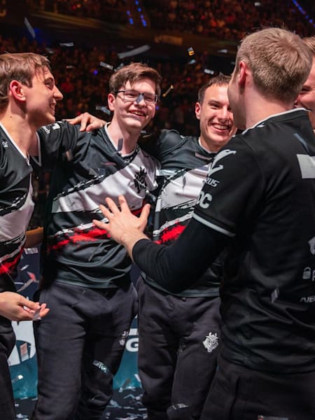 G2 Esports celebrating winning the LEC Spring Split