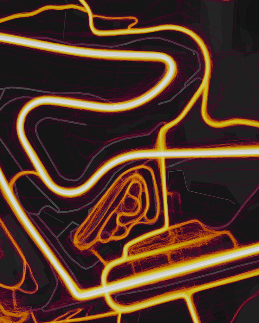 Strava Global Heatmap Motorsports Circuit Mapping