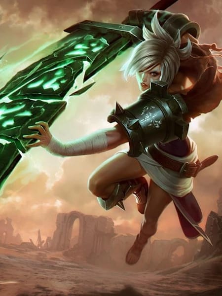 A shot of Riven, one of the most annoying champions in the League of Legends eSports game according to Red bull eSports.