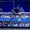 Alejandro Galán in action during the thrilling Premier Padel 2025 Finals semi-finals in Barcelona, Spain, igniting the crowd with world-class padel play on December 14, 2025