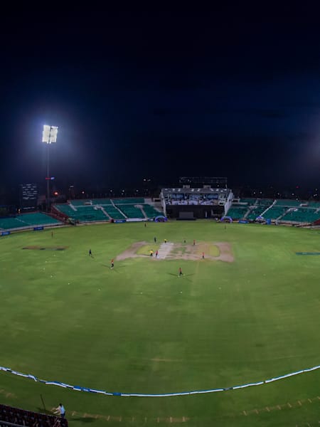 A photo of Sawai Mansingh Stadium during the final of Red Bull Campus Cricket.