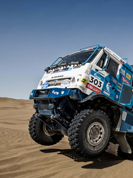 Anton Shibalov in the Kamaz 4326 of the KAMAZ Master Team in action during stage 9 of the Silk Way Rally, between Urumqi and Hami, China, on July 18, 2016.
