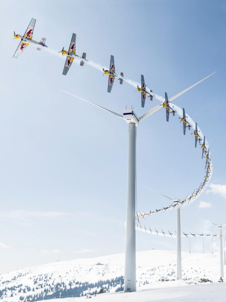 Arch beim Highspeed-Slalom am Tauernwindpark.
