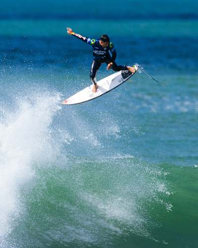 WSL Champion Italo Ferreira of Brazil surfs in Heat 6 of the Round of 32 at the MEO Rip Curl Pro Portugal on March 11, 2024 at Peniche, Leiria, Portugal.