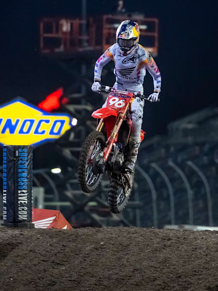Hunter Lawrence at Round 8 of the AMA Supercross Series in Daytona Beach