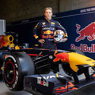 Liam Lawson poses for a portrait before his flying lap at Bathurst 12Hr in Bathurst, Australia on February 4, 2023.