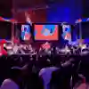 Packed crowd and dynamic MCs light up the Red Bull Batalla National Final in Mexico City on October 17, 2025, setting the scene for an epic freestyle rap showdown