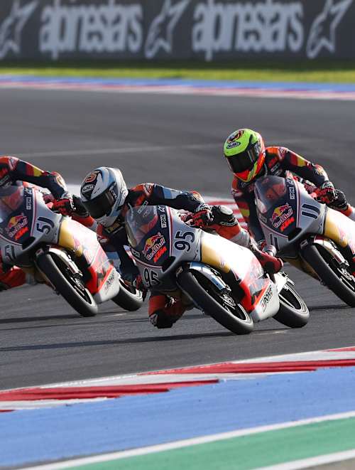 Marco Morelli leading Race 2 in Misano 2025