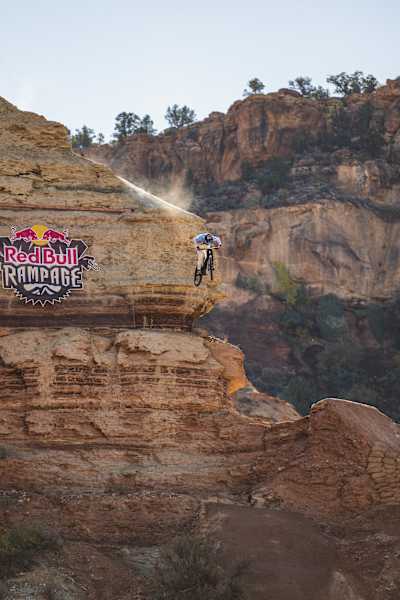 Tomas Lemoine soars at Red Bull Rampage 2026 in Virgin, Utah.