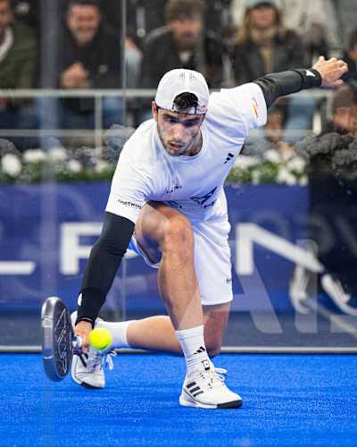 In 2024, Alejandro Galán competes at Roland-Garros stadium, Paris.