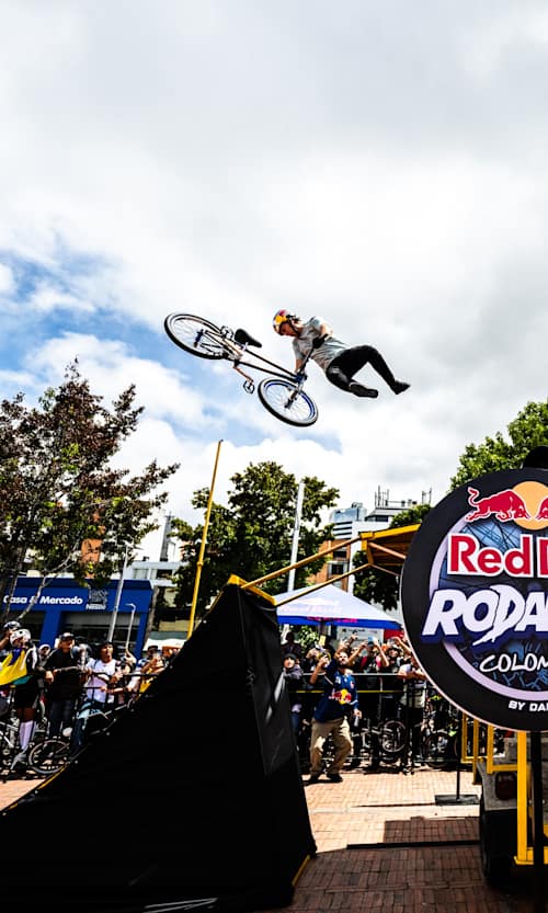 Daniel Dhers catches air during Red Bull Rodando in Bogotá, Colombia, on 13 July 2025. 