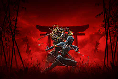 Artwork from Assassin's Creed Shadows shows the two main characters Yasuke and Naoe.