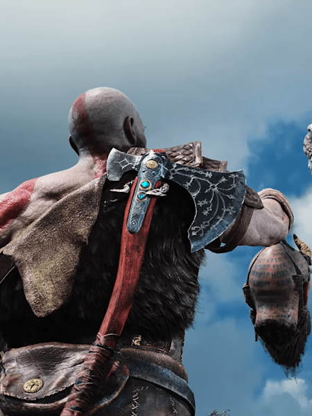 Una imagen promocional de Kratos en God of War.