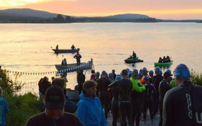 Swim under the midnight sun in the Swedish Arctic Circle