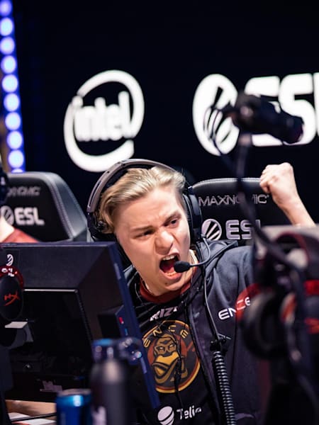 ENCE celebrate a round win in Katowice